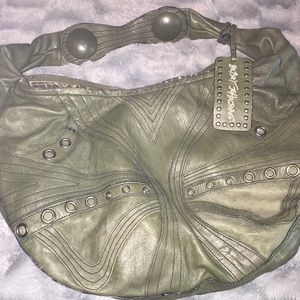Betsey Johnson army green leather bag
